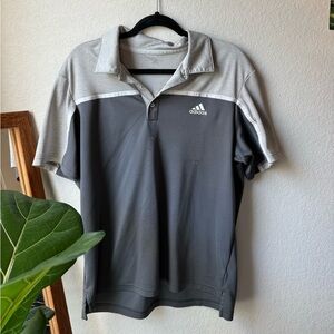 Adidas Men's Two-Tone Gray Polo Shirt